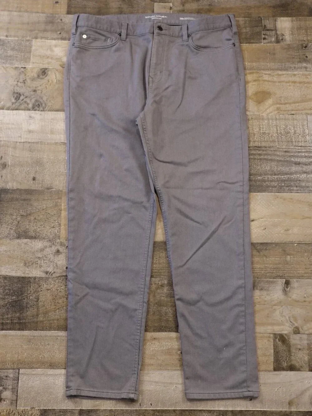 Banana Republic Traveler Athletic Tapered Jeans Men’s 38x32 Smoke‎ Gray